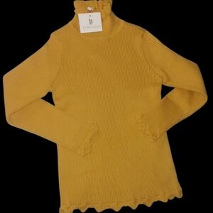 Rene Rofe Mustard Cowl Neck Sweater